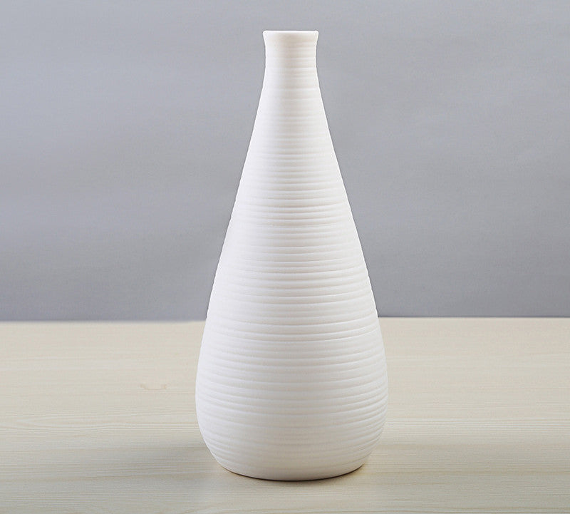 Modern Ceramic Vase Creative Fashion White - Elevè Decor